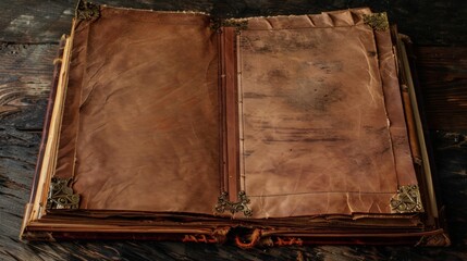 empty photo album looking top view