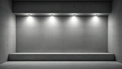 simple luxury grey concrete wall with neon light , minimal style. luxury wallpaper.