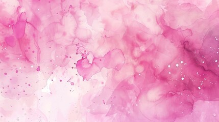 Fototapeta premium Blurred pink watercolor backdrop with abstract spots and splashes ideal for a Valentine s Day card