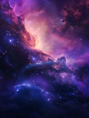 Cosmic Space Aesthetic - Starry Night Sky and Nebula Wallpaper