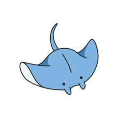 Cute Manta ray illustration