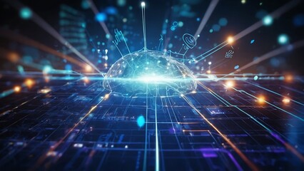 Fototapeta premium concept of digital transformation Engineering systems Binary code Programming