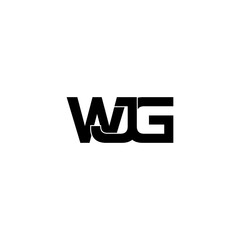 wjg initial letter monogram logo design