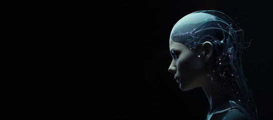 Futuristic Woman with Neural Interface