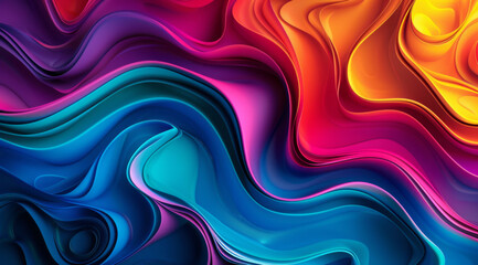 Obraz premium Colorful swirls of rainbow colors swirling together in an abstract background