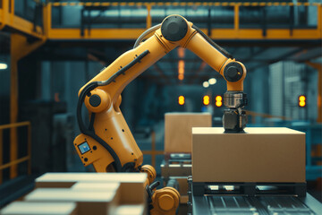 Robotic arm for packing with producing and maintaining logistics systems