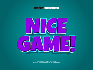 nice game editable text effect in simple and modern text style