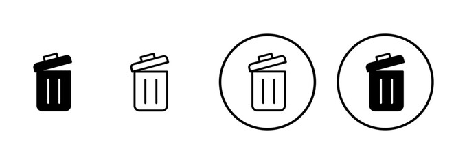 Trash icon vector isolated on white background. trash can icon. Delete icon vector