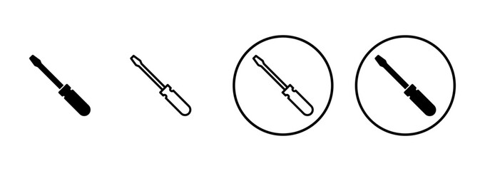 Screwdriver icon vector isolated on white background. Screwdriver vector icon