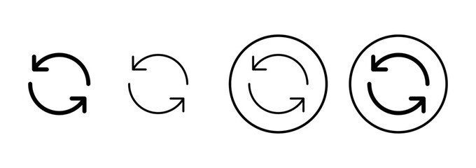 Refresh icon vector isolated on white background. Reload icon vector. Update icon. convert icon
