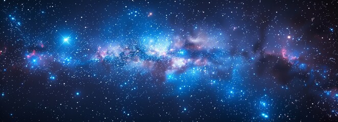 Fototapeta premium Colorful space galaxy cloud nebula in light crimson and light azure, glowing color in sky space, universe science astronomy background wallpaper illustration, 