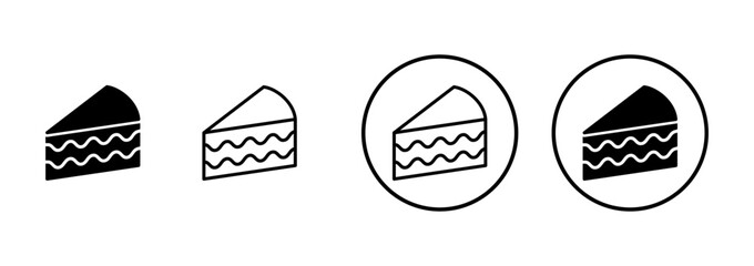 Cake icon vector isolated on white background. Cake vector. Birthday cake icon