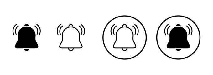 Bell Icon vector isolated on white background. Notification symbol. Bell vector icon