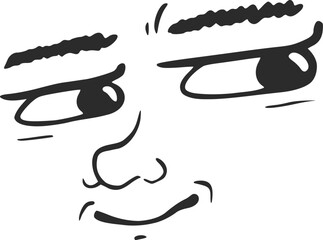 Funny face expression