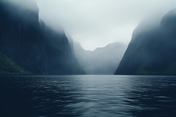 Misty Horizons Moody Norwegian Maritime Minimalism