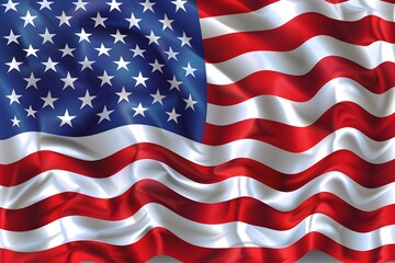 Fototapeta premium An illustration of USA Flag for Independence day
