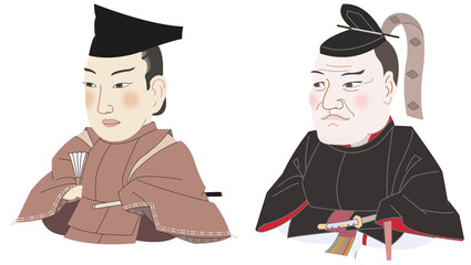 徳川義直　松平信康　肖像画デフォルメ