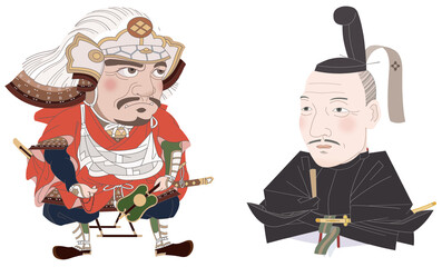 Obraz premium 武田信玄 肖像画デフォルメ