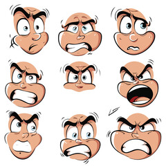 Fototapeta premium set of cartoon faces