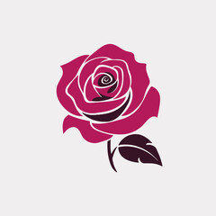 Rose Vector Illustration   Flower, Floral, Petal, Blossom, Icon