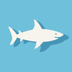 Shark Vector Illustration   Marine, Predator, Ocean, Teeth, Icon