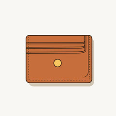Wallet Logo Vector Art in Plain Background Stock