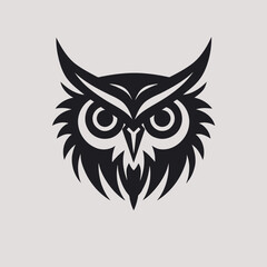 Obraz premium Wise Owl Logo Single Colour Logo Style Vector Art