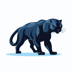 Agile Panther Vector Illustration   Wildlife, Predator, Fast, Cat, Icon