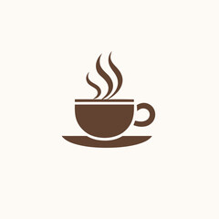 Obraz premium Coffee Mug Logo Vector Art Drink, Beverage, Cafe, Icon, Hot