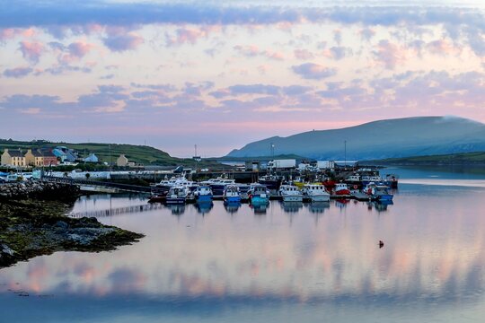 Beautiful view at Dusk in Postmagee, Ireland