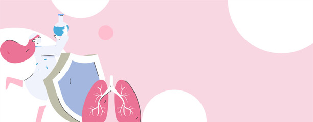 Medical characters fighting the epidemic flat vector concept operation hand drawn illustration
