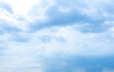 Blue Sky with White Clouds in Summer