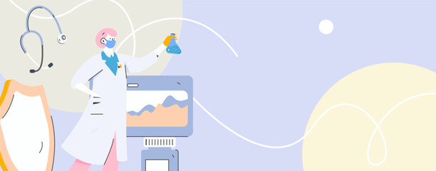 Medical characters fighting the epidemic flat vector concept operation hand drawn illustration
