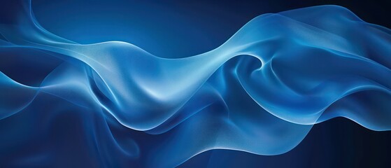 Obraz premium abstract blue wavy smoke wallpaper