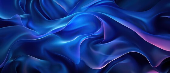 Obraz premium abstract blue wavy smoke wallpaper