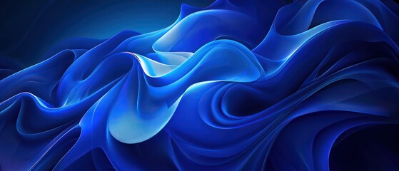 Obraz premium abstract blue wavy smoke wallpaper