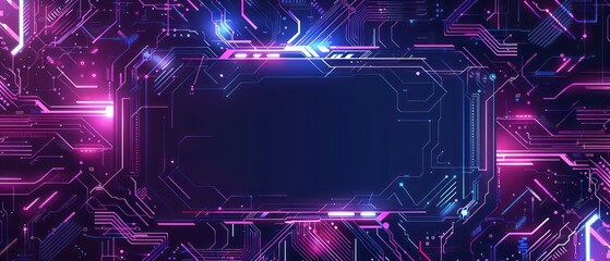 futuristic wallpaper with a dark rectangle in the center