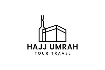 kaaba logo vector icon illustration