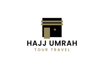 kaaba logo vector icon illustration