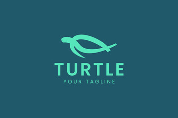 turtle logo vector icon illustration