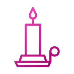 Candle Element gradient pink easter illustration