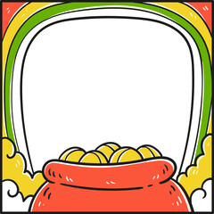 St. Patrick frame hand-drawn style