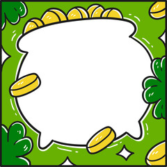 St. Patrick frame hand-drawn style