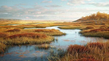 Fall Marshland Scene