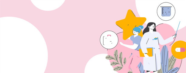 Medical characters fighting the epidemic flat vector concept operation hand drawn illustration
