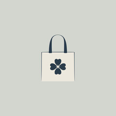 simple handbag brand eco friendly logo vector illustration template design