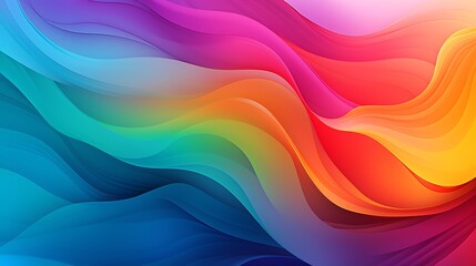 Obraz premium Rainbow waves abstract background