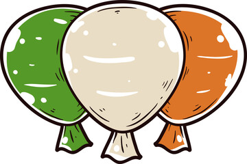 Balloons of Ireland, St. Patrick icon.