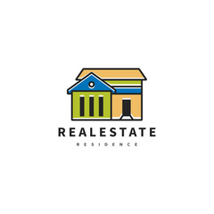 Fototapeta premium house construction or architecture illustration for real estate company logo design 2