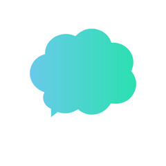 Speech bubble of cloud 
